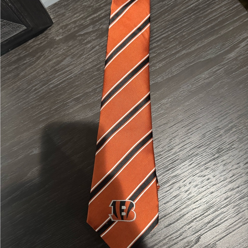 NFL Cincinatti Bengals Orange and Black Striped Tie